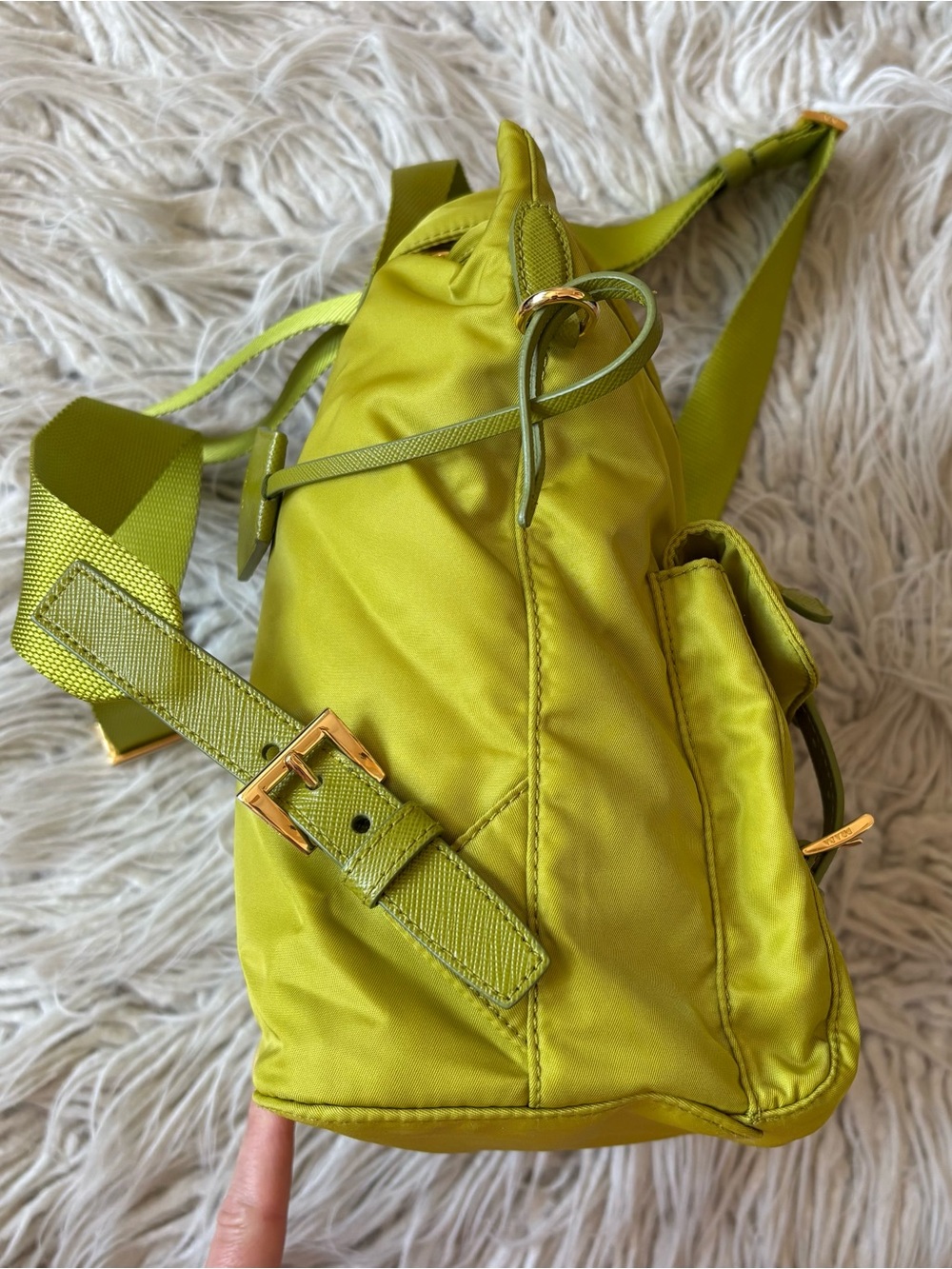 Prada Re-Edition 1978 Small Re-Nylon Tessuto Fern Green Backpack EUC - Picture 4 of 16